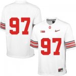 Men's NCAA Ohio State Buckeyes Only Number #97 College Stitched Diamond Quest Authentic Nike White Football Jersey EJ20Z11RS